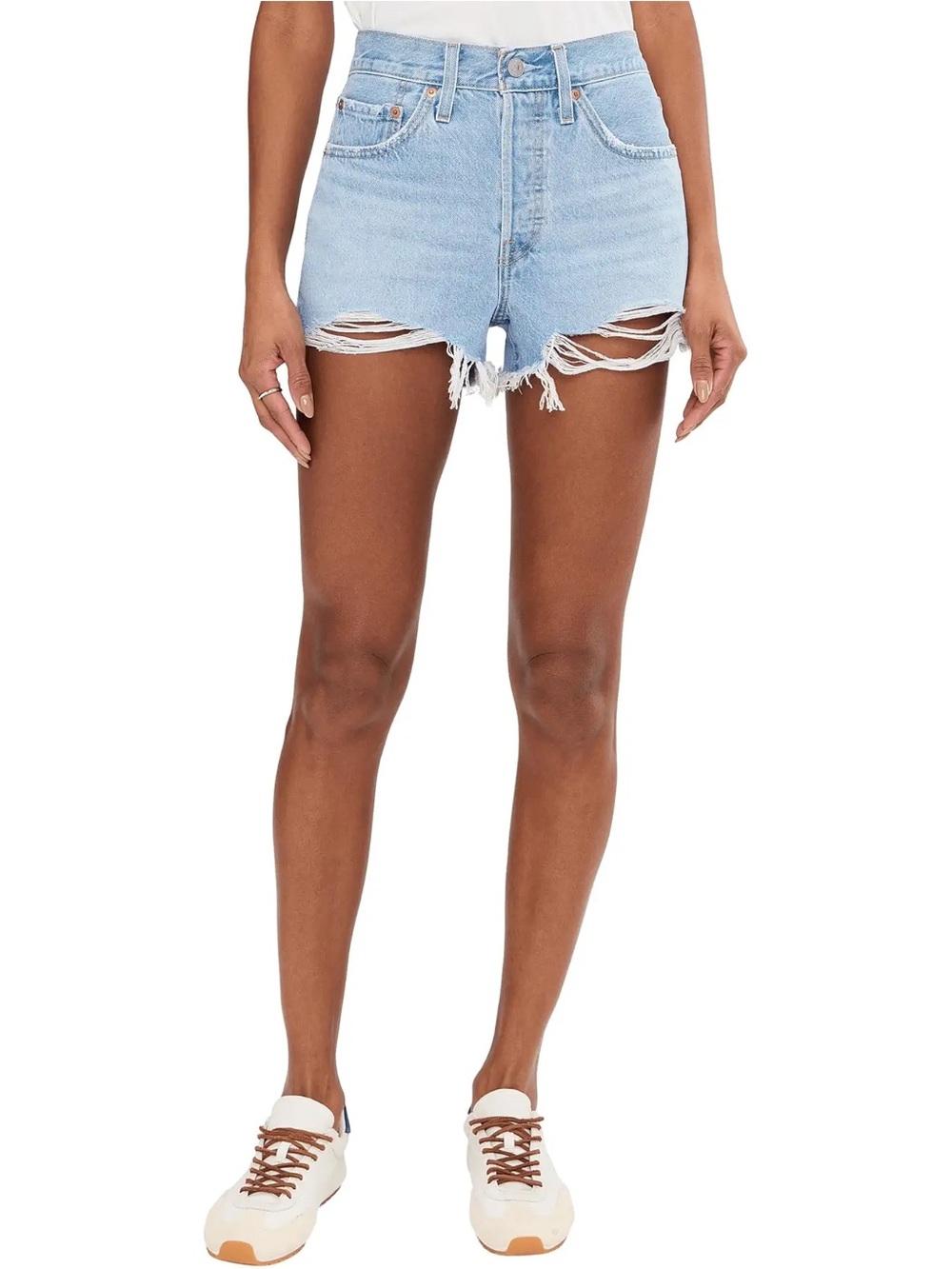 Levi's Light Blue 501 Original Denim Cutoff Shorts